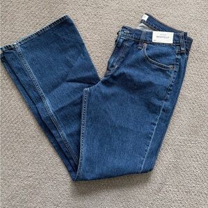 Abercrombie & Fitch Dark Mid Rise Boot Cut Jeans